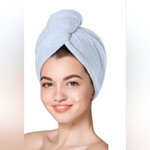 1 Microfiber Hair Wrap/Towel/Turban for Drying Wet Hair by Hicober BNWOT Blue